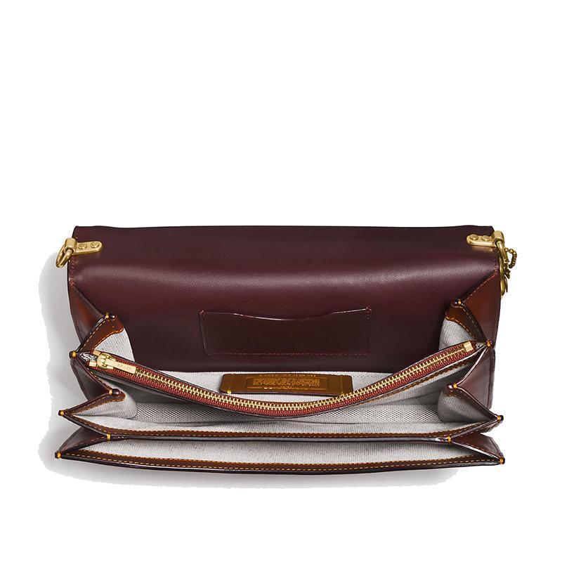 直营coach蔻驰riley系列包盖式c纹涂层帆布女士单肩包斜挎包小欧美