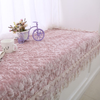 飘窗垫北欧风窗台垫公主卧室装饰飘窗毯ins飘窗榻榻米阳台垫子厚_1 金丝绒粉色70*150CM一条