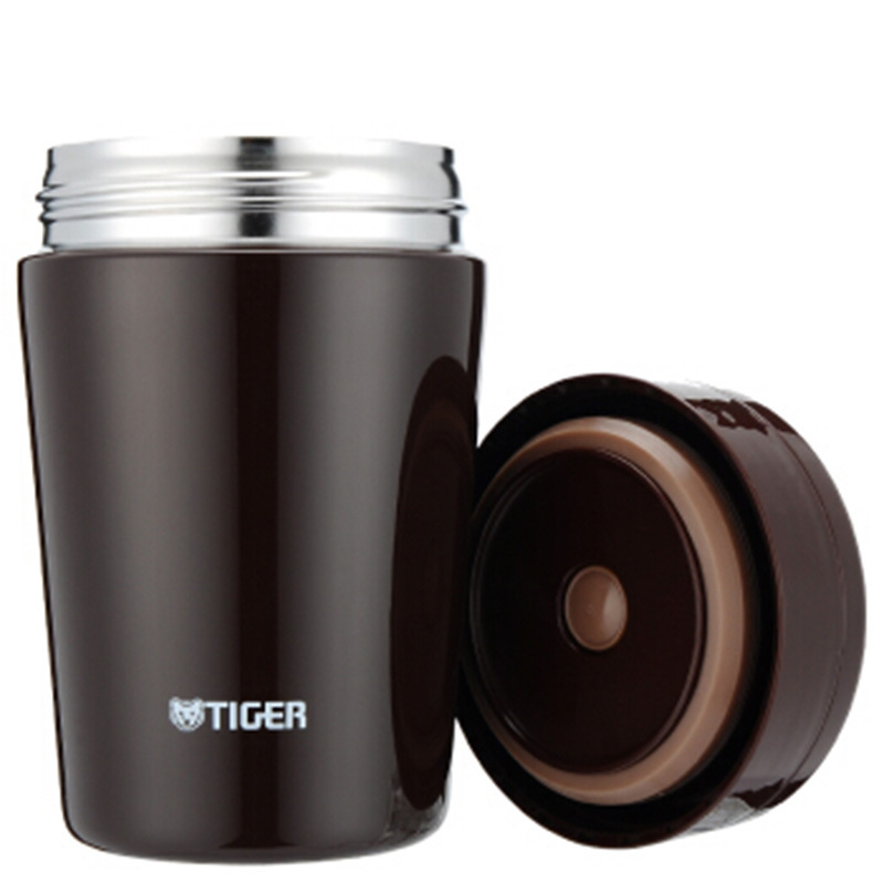 日本tiger虎牌多用焖烧杯 正品不锈钢焖烧罐300ml新款巧克力棕色保温杯MCL-A30C-TC