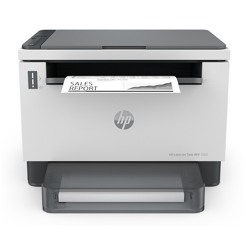 惠普(HP)Laser tank MFP1005 智能闪充激光多功能一体机 打印复印扫描 惠普激光打印机一体机 惠普1005打印机满装5000页容量标配