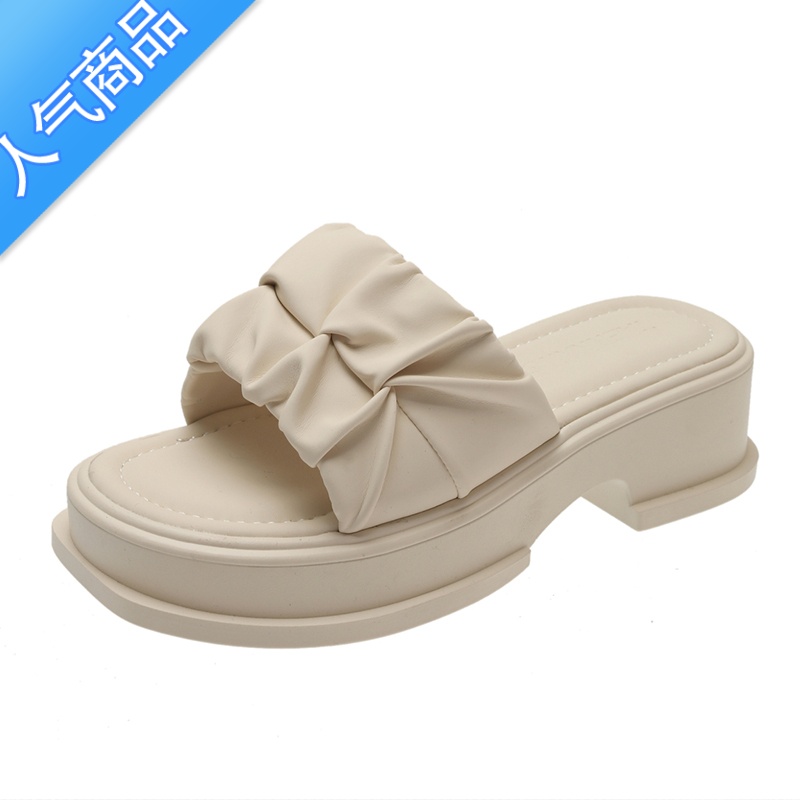 SUNTEK高级感凉拖鞋女夏外穿2023年新款厚底休闲沙滩凉鞋时感E拖2高清大图