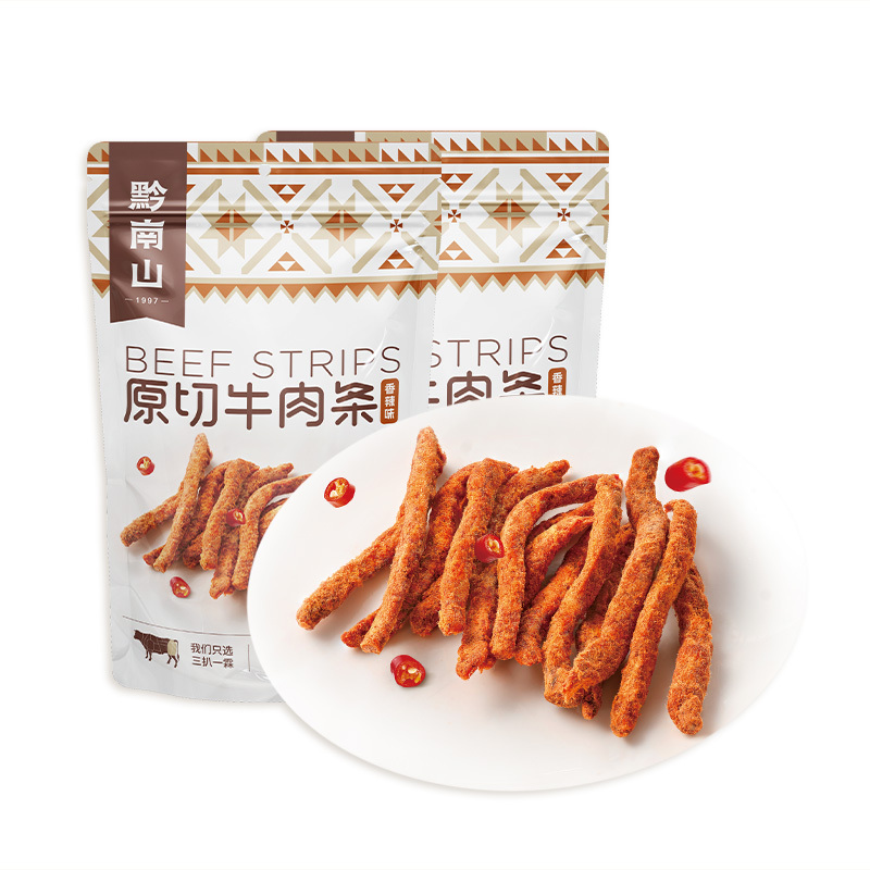黔南山原切牛肉条(五香味)105g零食休闲食品小吃贵州特产拉毛条牛肉干即食