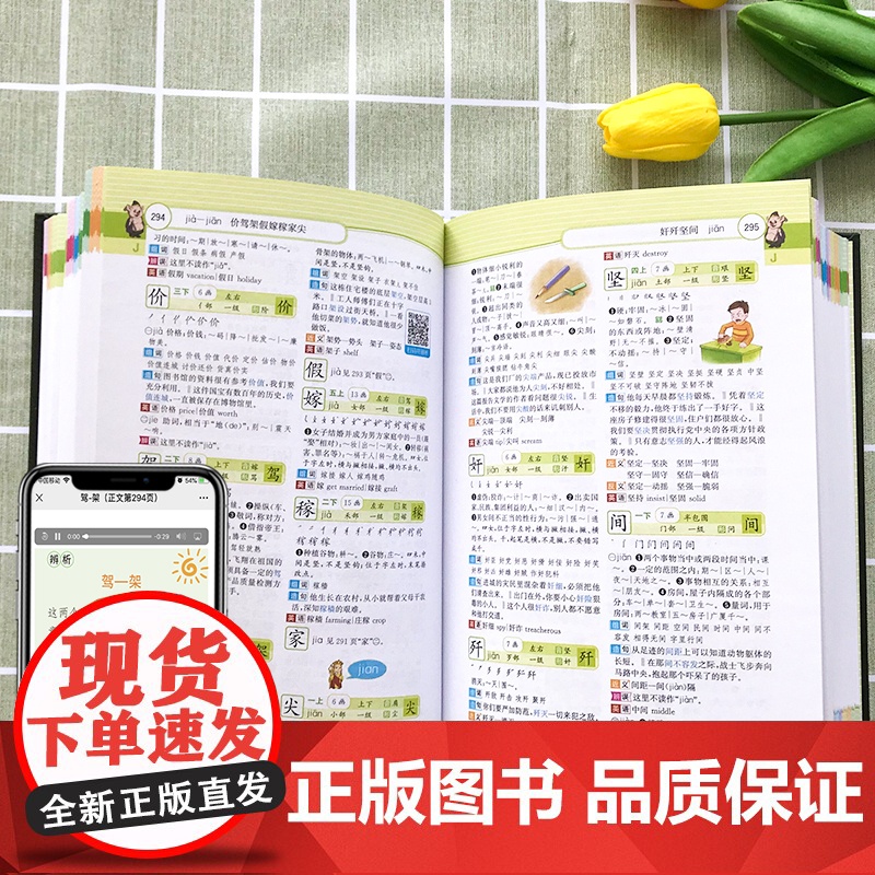 学生实用英汉双解大词典(大开双色版)小学初中高中大学生英语词典字典初阶中高阶牛津单词词汇语法大全 小学有声成语英语大字典高清大图