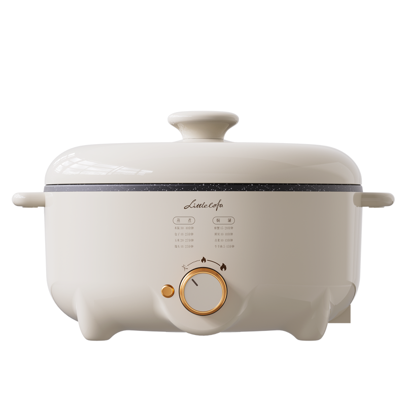 小画仙电火锅电煮锅火锅专用锅多用途锅LDZG-5055 5L 白色高清大图