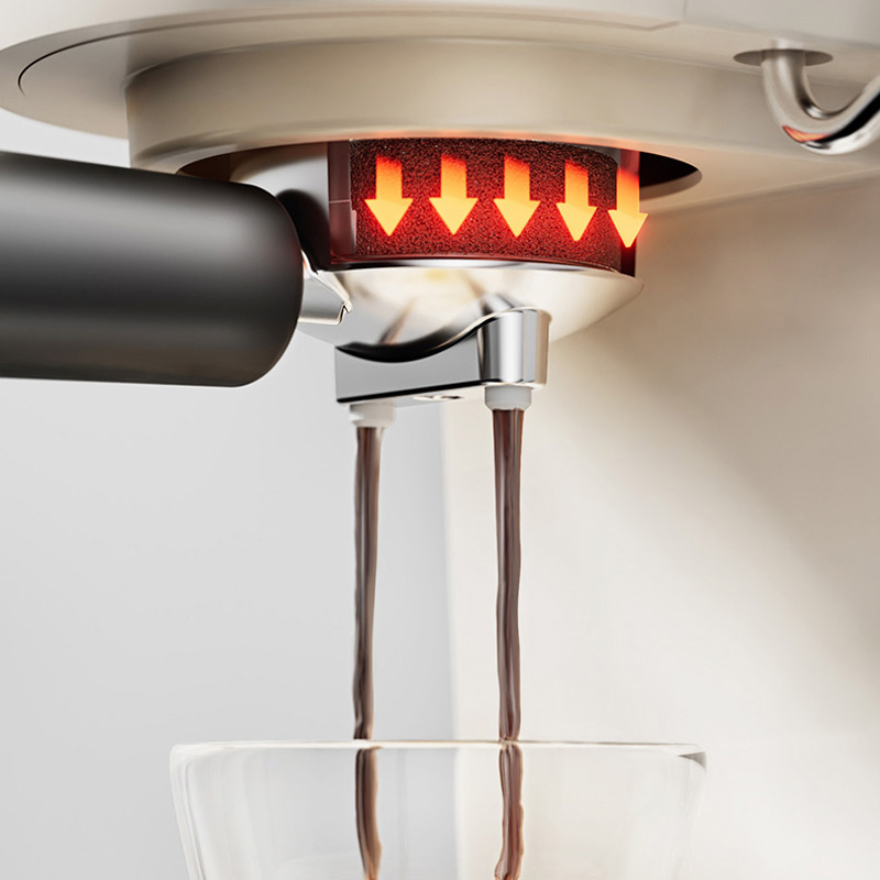 酷迪熊 意式咖啡机 小型半自动迷你一体打奶泡机 白-310*175*310mm高清大图