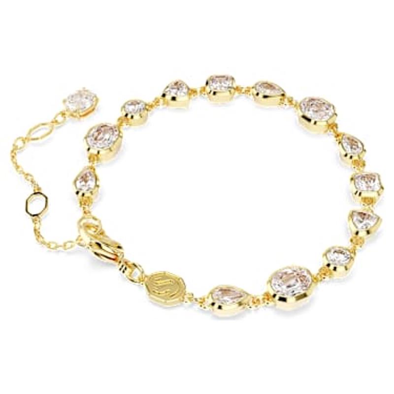 Swarovski 金色镀层手链施华洛世奇仿水晶镶嵌可调节潮流饰品高清大图