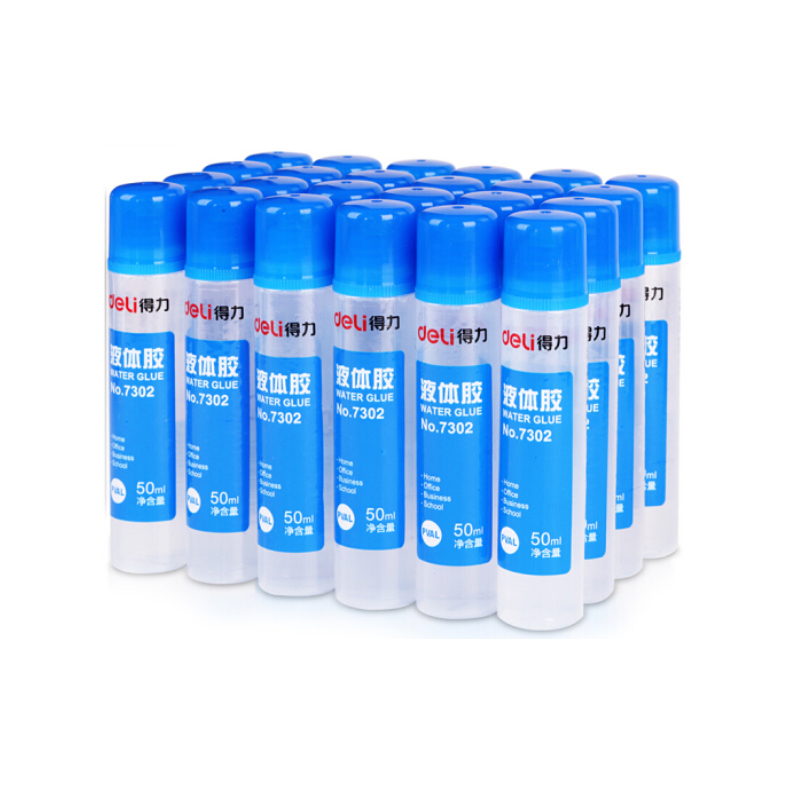 得力(Deli)7302液体胶水高粘度 办公用品24支装