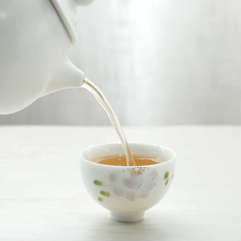 苏氏陶瓷(SUSHI CERAMICS) J0144 手绘百花杯 六只装 (单位:盒) 新旧包装随机发货高清大图