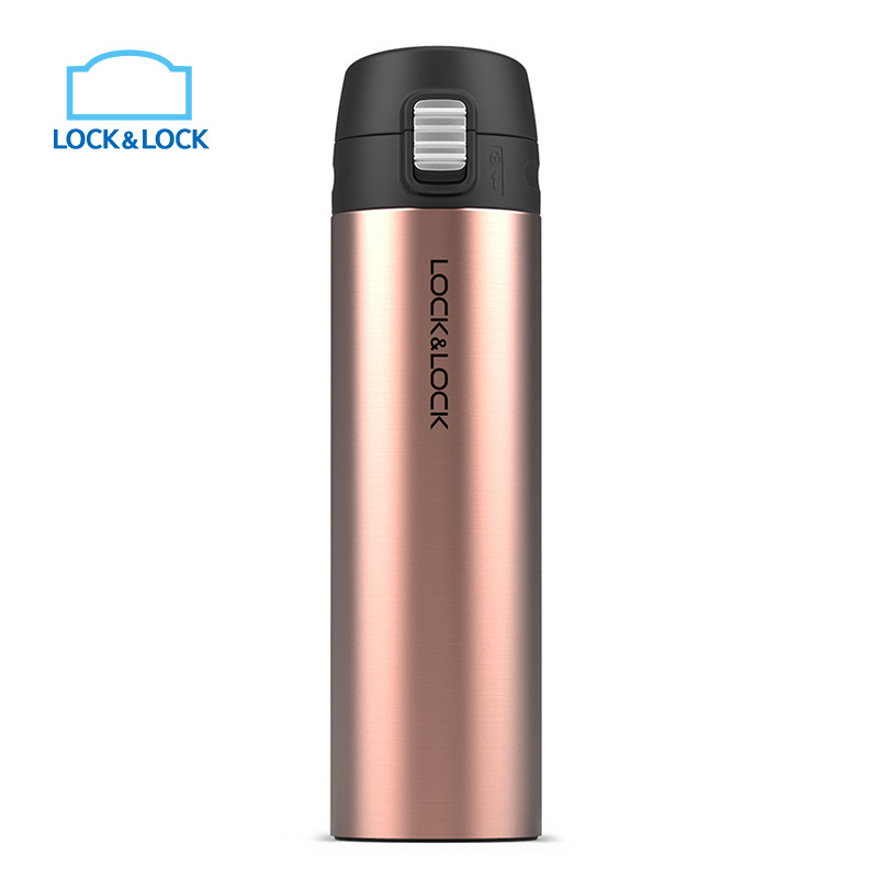 乐扣乐扣locklock缤纷弹跳盖保温杯lhc3222gpk304不锈钢390ml玫瑰金