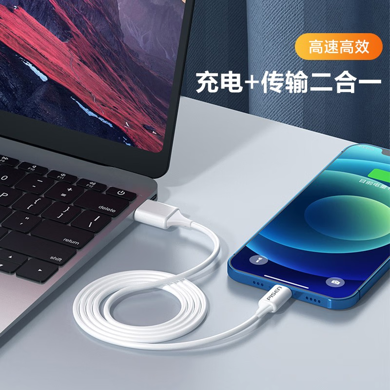 品胜[新升级]苹果数据线快充充电线 适用iPhone14promax/13/12/11/8/Xs手机平板iPad车载US高清大图