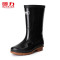 回力853中简黑色雨靴男女士水鞋防滑户外塑胶套鞋胶鞋40