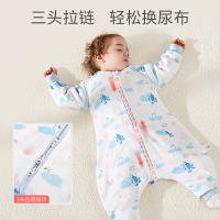 欧孕 儿童春秋多彩睡袋四季通用款加厚宝宝纯棉防惊跳被子婴儿睡袋