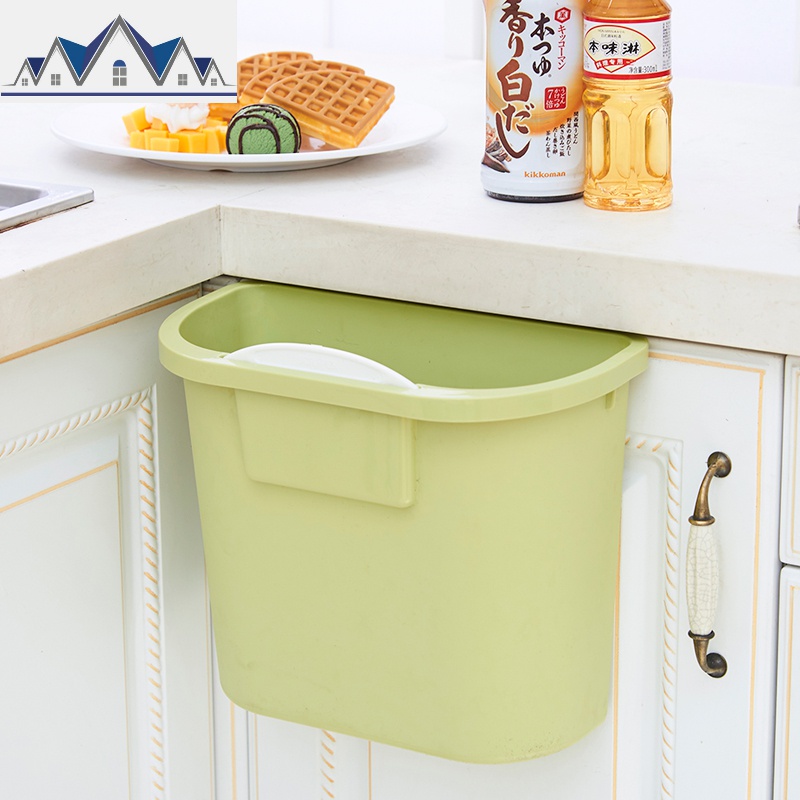 厨房壁挂式分类垃圾桶加厚塑料橱柜垃圾筒无盖可挂式收纳桶_8_336高清大图