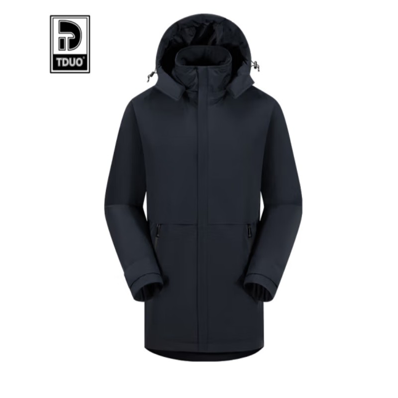 TDUO中长款商务夹克式羽绒服R12 件 藏青色 L