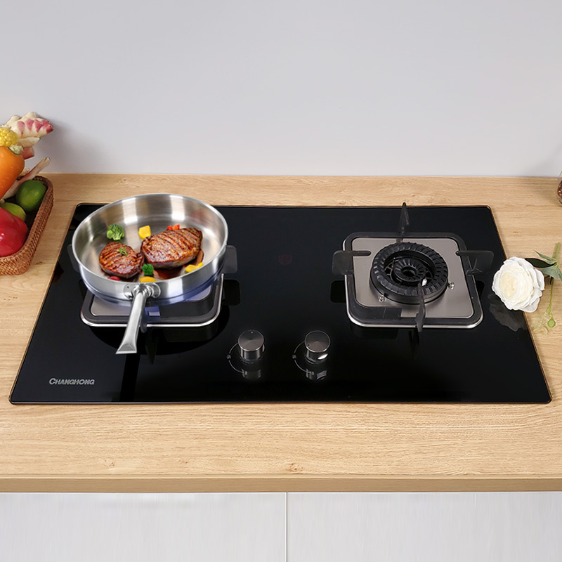 长虹C05燃气灶双灶家用5.2KW猛火灶台式嵌入式台嵌两用灶具-液化气高清大图