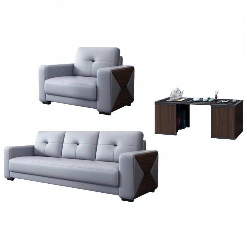 悦兴诚休闲沙发200*85*92cm(1+3+岩板茶几)套高清大图