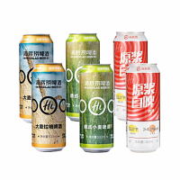 海底捞啤酒 德式小麦/原浆白啤/大麦拉格啤酒 各2罐 组合装 500ml*6罐