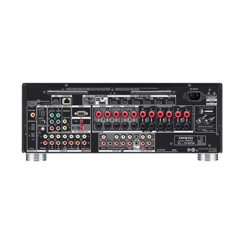 Onkyo/安桥 TX-RZ730 9.2声道家用杜比全景声THX功放机进口蓝牙
