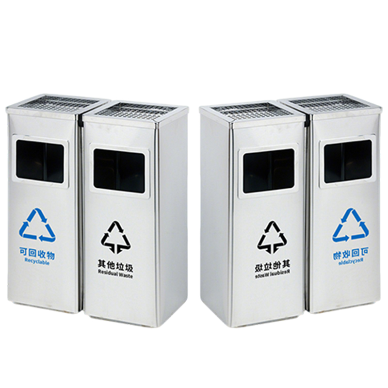 为未来 不锈钢垃圾桶 49*24*61cm 个高清大图