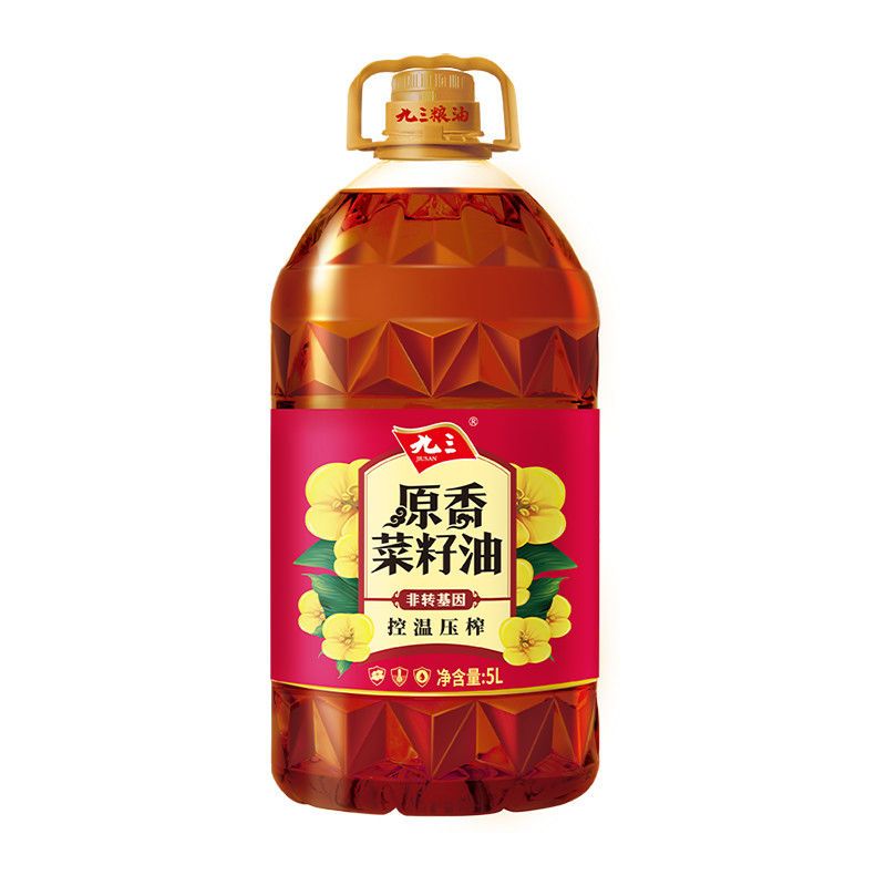 九三非转基因原香菜籽油5L 控温压榨