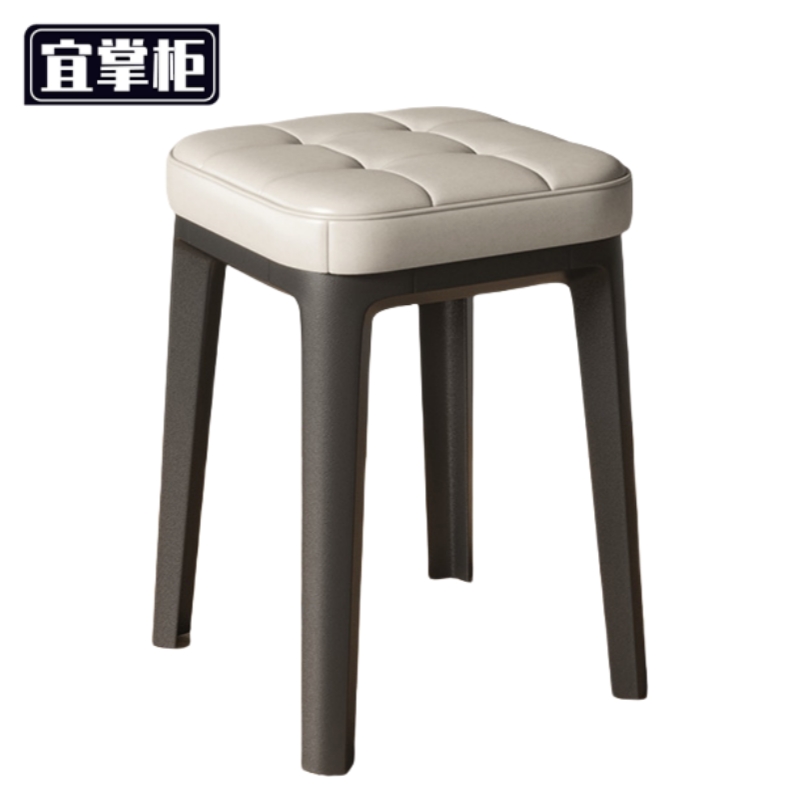 宜掌柜 软包方凳子 布面 个