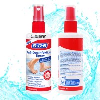 德国SOS原装进口脚气水100ml脚部除味喷雾 护理除脚气除异味 足部杀菌抑菌消毒喷雾 足部护理用品