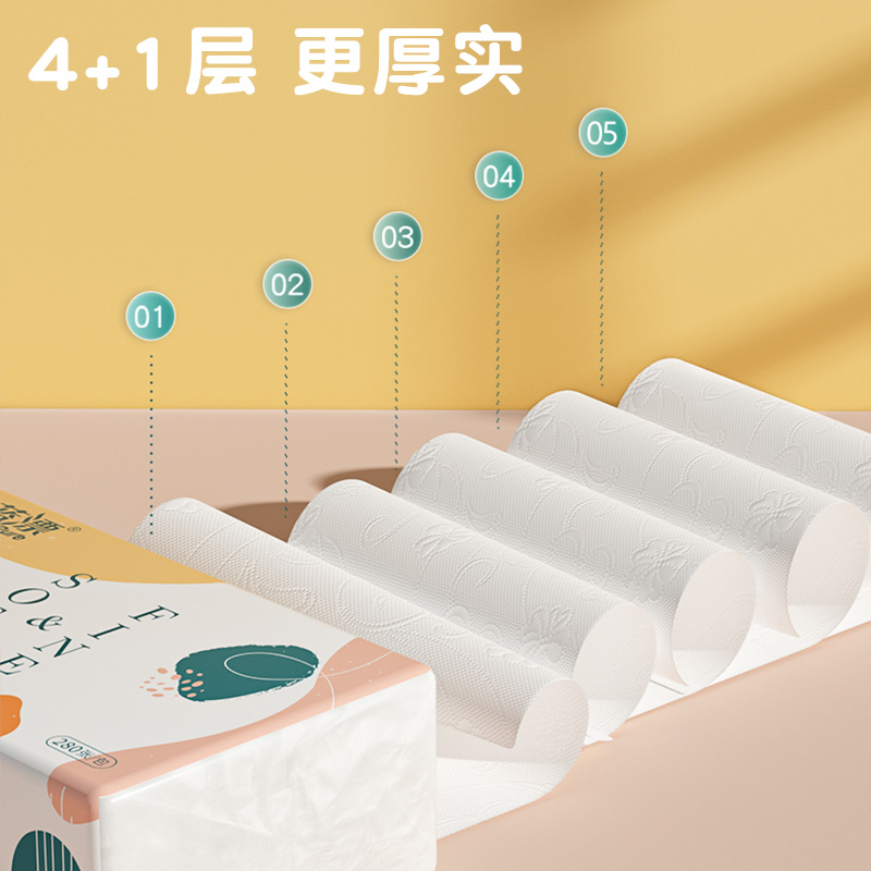 蓝漂抽纸小包婴儿纸巾餐巾纸家用宿舍实惠装卫生纸面巾纸抽30包高清大图