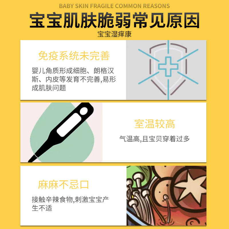 宝宝湿痒康婴儿童湿疹霜皮肤止痒红屁屁奶藓专用蚊虫叮咬消保护剂