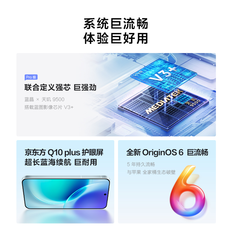 vivo X300 幸运彩 16GB+512GB 蓝晶×天玑9500芯 大电池 90W快充 支持无线充电 蔡司超级潜望长焦 拍照 AI手机高清大图