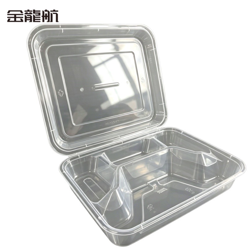 金龙航 一次性四格餐盒 21*18*4cm150套/箱高清大图