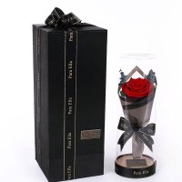 Para Ella 010系列彩灯许愿瓶红色玫瑰花永生花礼盒鲜花速递女神节创意礼物情人节礼物生日结婚纪念日礼物送女生女友