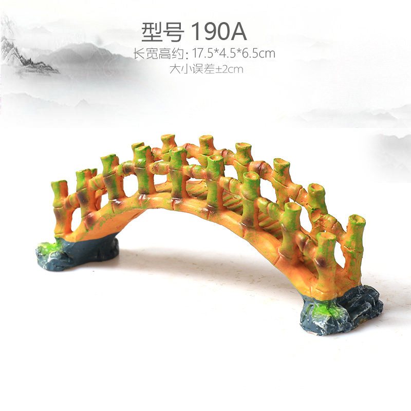 鱼缸水族箱造景装饰品摆件拱形工艺品鱼缸假山亭子石造景小
