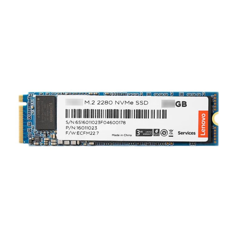 联想(Lenovo) SSD原装固态硬盘 笔记本 台式机通用 M.2 2280(NVME/PCIE协议 1T