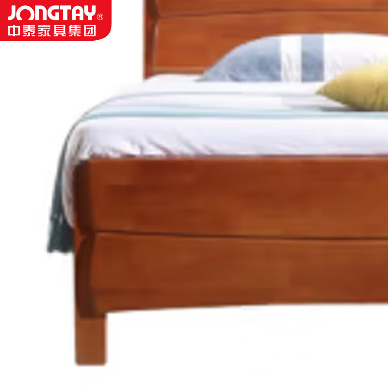 中泰(jongtay)1.0米实木床现代新中式单人床 J-CDZ75高清大图