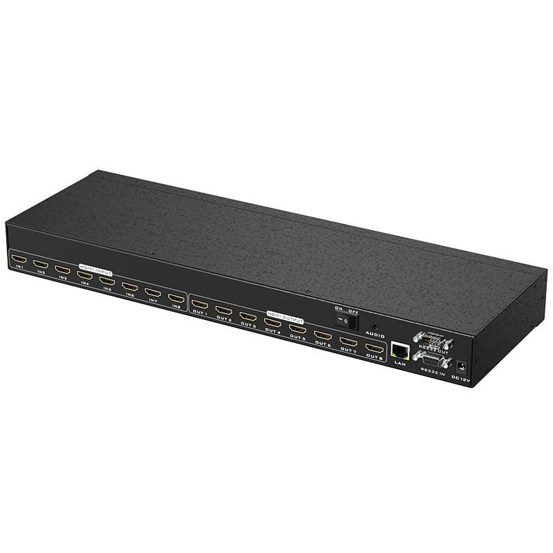 迈拓维矩 MT-HD88L hdmi矩阵8进8出高清4k音视频分配切换器解码器电脑笔记本会议服务器监控显示器投影仪切屏高清大图