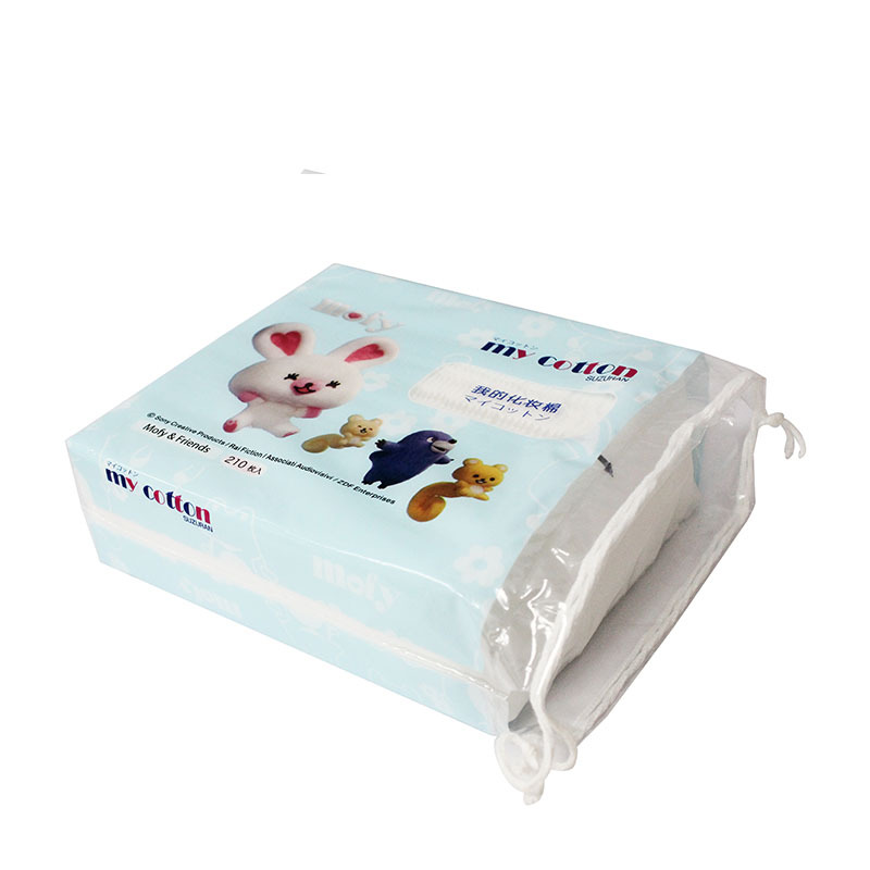my cotton 210枚 （MORY）白/蓝（ 随机）/包（另赠送丽丽贝尔超薄柔软化妆棉240枚）