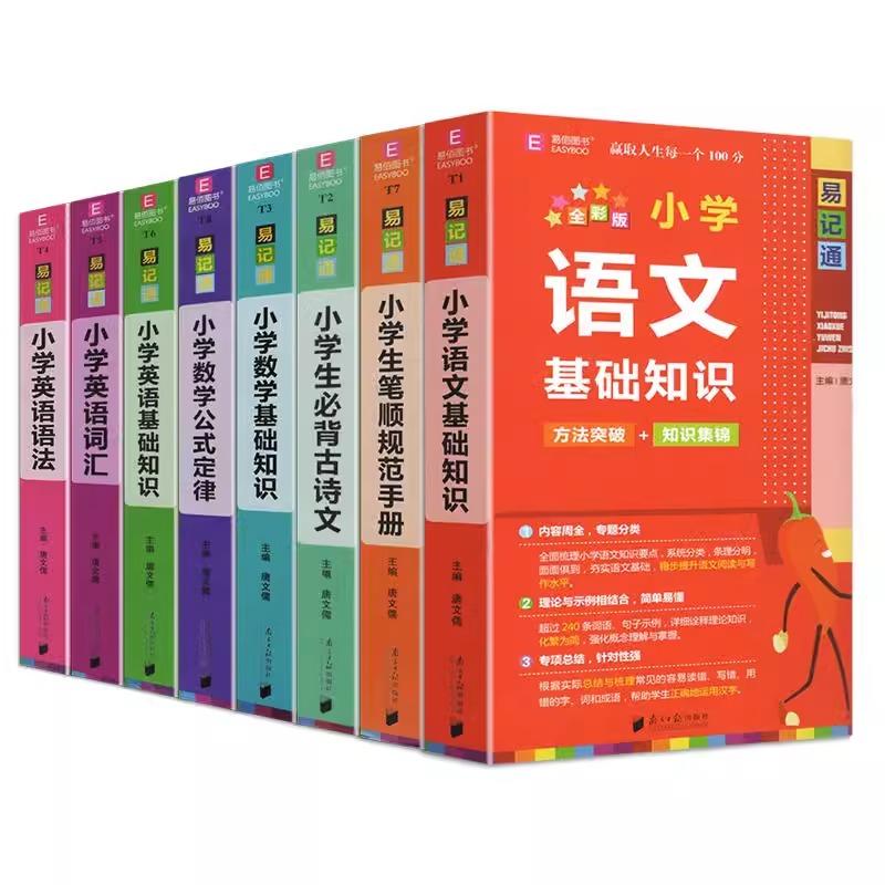 小学英语语法 小学通用 [正版]2024易佰图书易记通全彩版小学语文英语数学基础知识古诗文笔顺规范手册数学公式词汇语法高清大图
