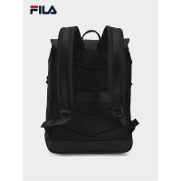 FILA 斐乐背包 时尚休闲翻盖双肩包多口袋书包 正黑色-BK XS
