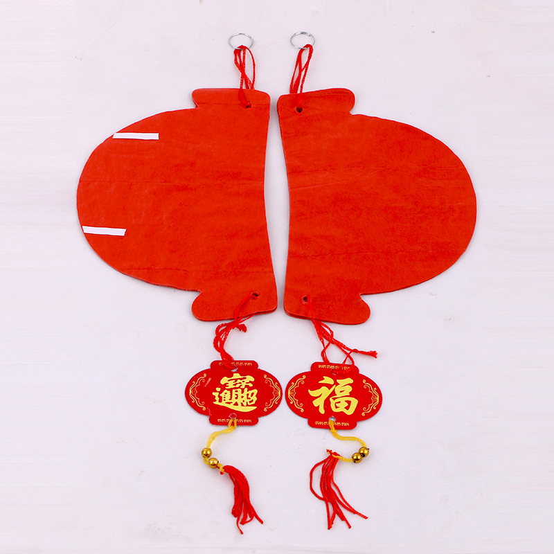装饰节日大红蜂窝纸灯笼 25#加厚款直径21CM 100个装高清大图