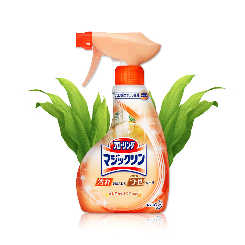 日本花王 木质地板清洁喷雾剂/速干亮洁去污 清新草木香3瓶高清大图