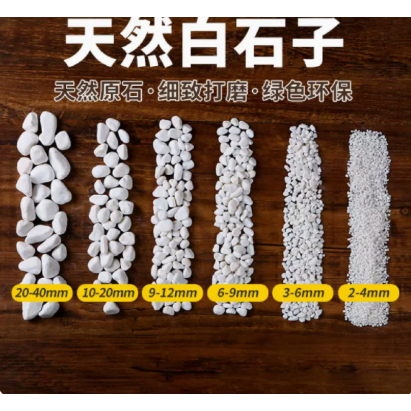 白色石子 0.9-1.2cm 大小均匀高清大图