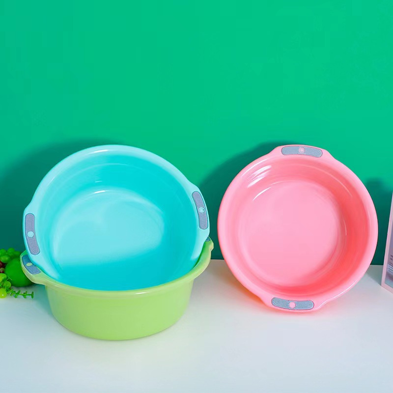 优橙 厂家直供双耳塑料盆加厚礼品洗脚盆塑料脸盆大号广告盆可印字36cm*34.5cm*12.5cm 50个起订高清大图