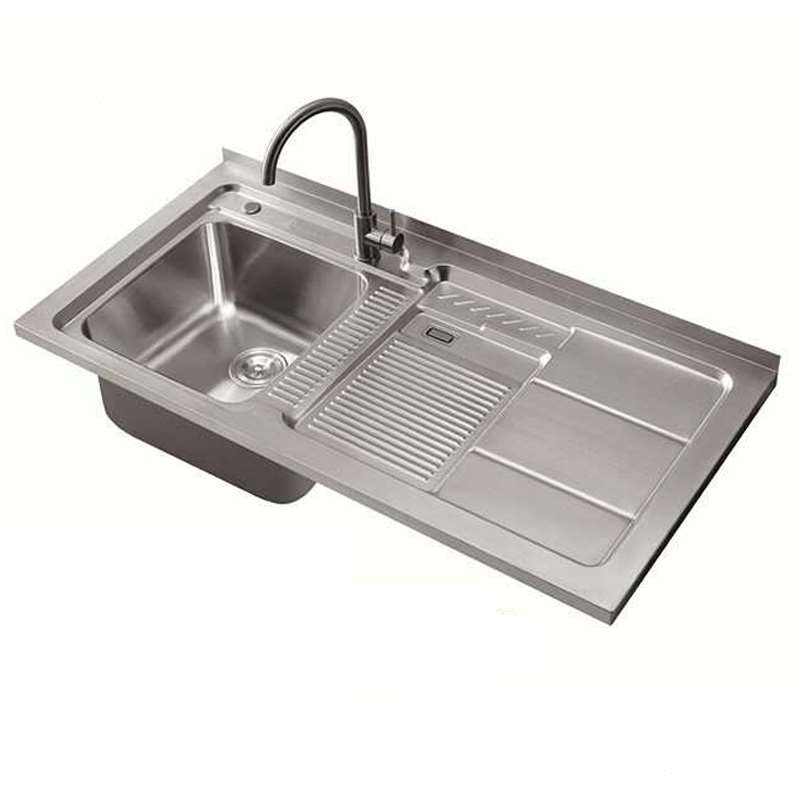 不锈钢洗衣盆带搓板水槽304台盆水池阳台太空铝洗衣机柜组合家用带柜白橡60cm 送专用下水 报价 参数 图片 视频 怎么样 问答 苏宁易购