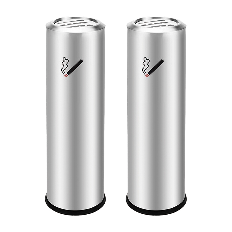 老房太太 不锈钢立式烟灰柱 225*740mm 室外烟头灭烟柱 烟蒂柱 室内烟灰垃圾桶 L301/个高清大图