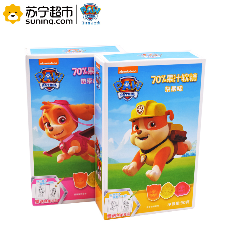 汪汪队立大功 70%果汁软糖热带水果味90g/盒