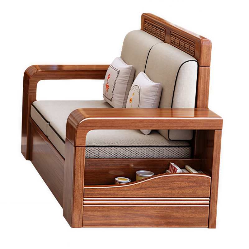 豫龙都 中式实木沙发 双人位 张高清大图