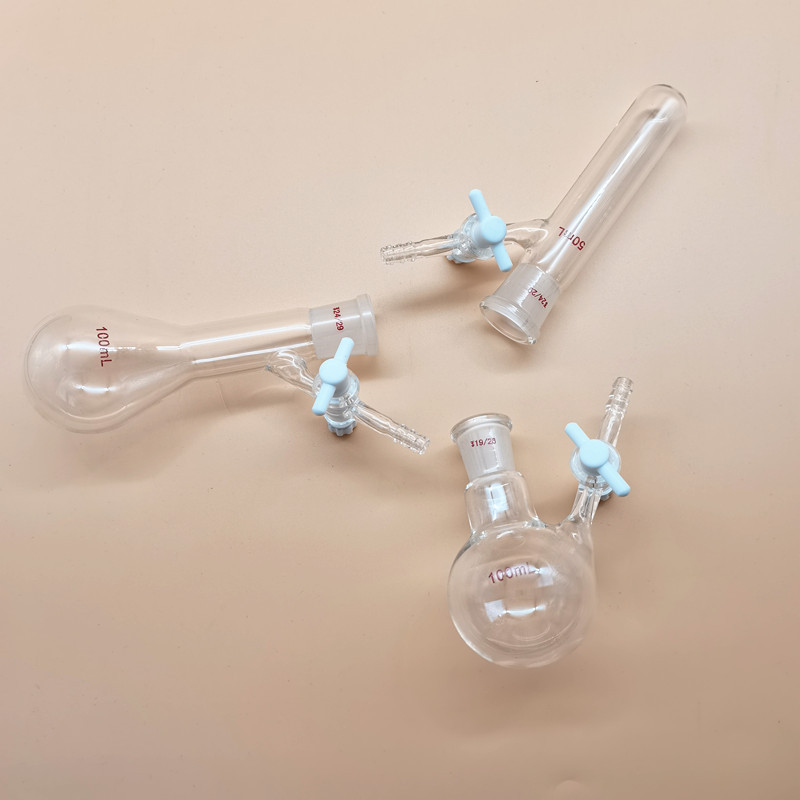 定制请备注具支反应瓶反应瓶schlenk管反应瓶102550100四氟阀门