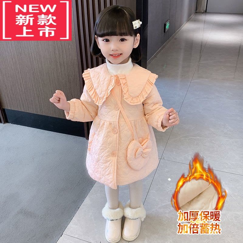 可莉允女童棉服冬季2022新款洋气宝宝薄棉衣冬装加厚外套儿童公主棉袄潮图片