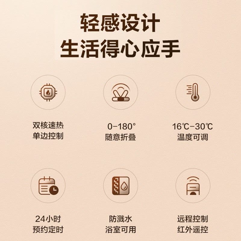 格力(GREE)踢脚线取暖器家用1.2米WiFi折叠款遥控电暖气片IPX4级防水可折叠移动地暖风机NJE-X6020Ba图片