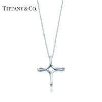 TIFFANY&CO.蒂芙尼Elsa Peretti™系列:Tiffany 925银项链抽象十字造型
